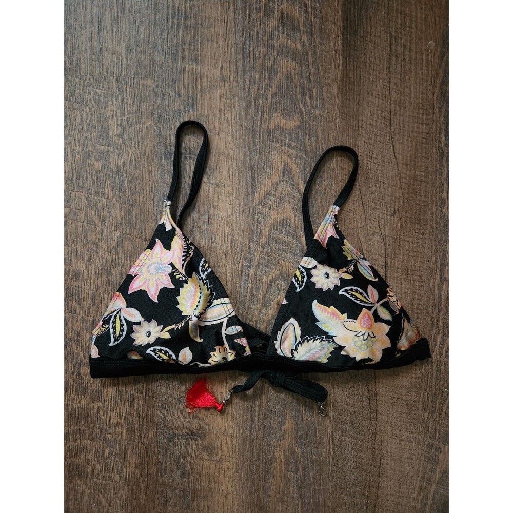 Juniors M Floral Bikini Top